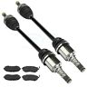 10142263 Csfly Front Brake Ceramic Pads Cv Axle For Subaru Legacy