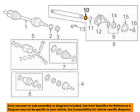 13358219 Gm Chevrolet Oem Cruze Drive Shaft Seal