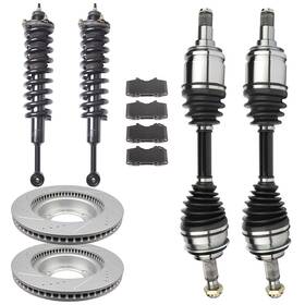 13267992 1autopowerstore Front Cv Axle Complete Struts Brake Pads&rotors For Fj Cruiser Base 4.0l 2007-14