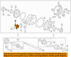 23507225 Gm Oem Axle Yoke Companion Flange