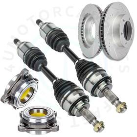 13265320 4umotor Front Cv Axle Brake Rotors Wheel Bearing Hub For 2007-2013 Toyota Fj Cruiser