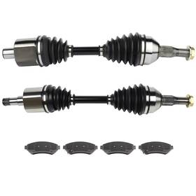 Afp832655a20 Afpaparts20 Fits Pontiac Grand Prix Chevrolet Impala Front 2 Cv Axle 4 Brake Ceramic Pads