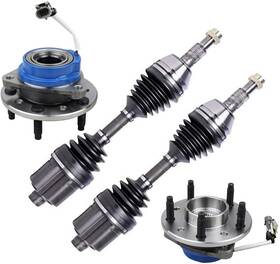 Axnt-4-0049 Anytek 2x Front Cv Axle Wheel Hub Bearing For 1997-2004 2005 Chevrolet Malibu
