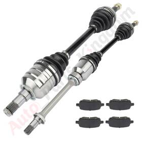11851749 Apk 2p Cv Axles 4p Brake Ceramic Pads For 1999-2001 Toyota Solara Se 2.2l Front