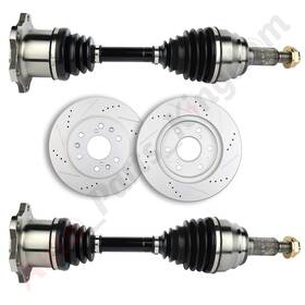 11851754 Apk 2 Cv Axle Front Brake Rotors For 99-06 Chevy Silverado 1500 Wt Sl Base 4.3l