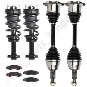 11851760 Apk 2 Front Cv Axle 4 Brake Pads Complete Struts For Chevrolet Suburban 1500