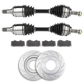 App832634s01 App-autoparts For 2007-2014 Toyota Fj Cruiser Base Trd 4.0l Front Cv Axle Brake Pads And Rotors