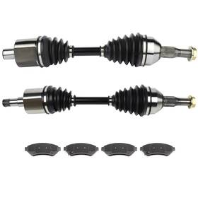 App832655s01 App-autoparts For Chevrolet Impala Pontiac Grand Prix Front Pair Cv Axle 4 Brake Ceramic Pads
