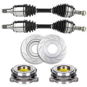 App832674s01 App-autoparts For 07-13 Toyota Fj Cruiser 4.0l Front Cv Axle Brake Rotors Wheel Bearing Hub