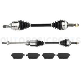 11299218 Autobasicparts For 1999-2001 Toyota Solara 2.2l 6 Pcs Front Brake Ceramic Pads And Cv Joint Axle