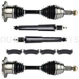 11299228 Autobasicparts For 1999-2004 Chevy Silverado 1500 8 Pcs Front Brake Pads And Struts Cv Joint