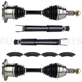 11299229 Autobasicparts For 2005-2006 Chevy Silverado 1500 8 Pcs Front Brake Pads And Struts Cv Joint