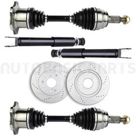 11299230 Autobasicparts For 1999-2006 Chevy Silverado 1500 8 Pcs Front Brake Rotors And Struts Cv Joint