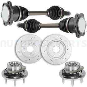 11299234 Autobasicparts For 2007-2014 Chevy Tahoe 6 Pcs Front Brake Rotors Wheel Hub And Cv Joint Axle
