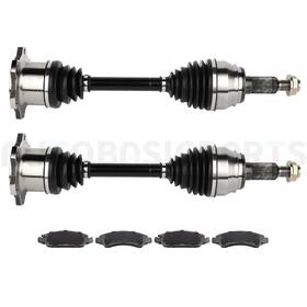 13211213 Autobasicparts Front Side Brake Ceramic Pads Cv Axle For 2007-2020 Chevy Silverado 1500