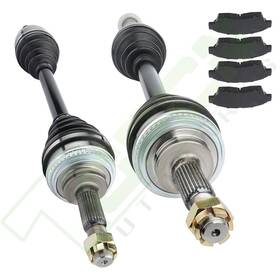Adp83254101s Autodayplus Fits 92-2001 Toyota Camry 2.2l Xle Le Cv Axle Shaft And Brake Ceramic Pads Front