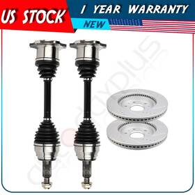 Autodayplus Adp83263601s For Chevrolet Tahoe 4.8l 5.3l 6.0l 6.2l 2007-15 Front Cv Axle Brake Discs Rotors