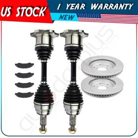 Adp83264201s Autodayplus Front Cv Axle Brake Pads And Rotors For Chevrolet Silverado 1500 5.3l 2005-2006