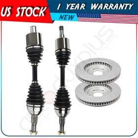 Adp83265201s Autodayplus Front Cv Axle Brake Discs Rotors Fits Chevrolet Impala Base 3.4l 2000-2005