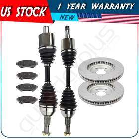 Adp83265801s Autodayplus For Chevrolet Impala 3.4l 2000-2005 Front Cv Axle Brake Ceramic Pads And Rotors
