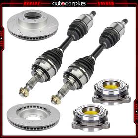 Adpremake832674j23 Autodayplus Front Cv Axle Brake Rotors Wheel Bearing Hub For Toyota Fj Cruiser 4.0l 2007-13