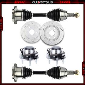 Adpremake832680j23 Autodayplus Front Cv Axle Brake Rotors Wheel Bearing Hub For 2000-2006 Chevrolet Tahoe 4.8l