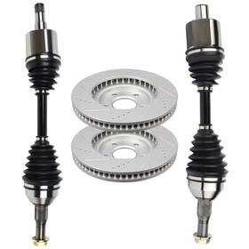 Aut832652sp01 Autodayplus Front Cv Axle Brake Discs Rotors For Chevrolet Impala Base 3.4l 00-05