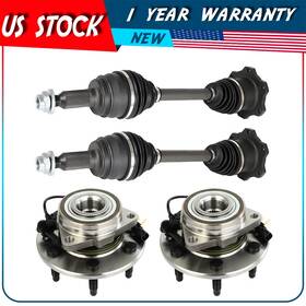 Auto848034day Autodayplus 2 X Front Cv Axle Shaft And Wheel Bearing Hub For Cadillac Escalad 2015-2020 4x4