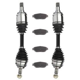 Autodealsparts Aut832631sp01 Front 2 Cv Axle Shaft 4pc Brake Pads For Toyota Tacoma Base 4.0l 2.7l 2005-14