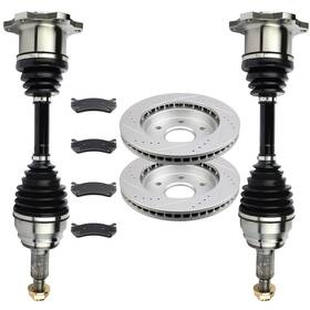 Aut832643sp01 Autodealsparts Front Cv Axle Brake Pads And Rotors For Chevrolet Avalanche 1500 5.3l 2002-2006