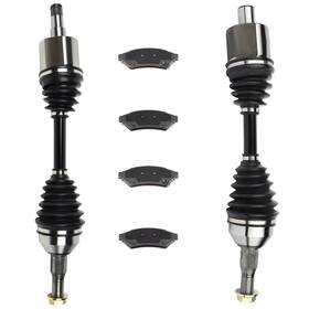 Autodealsparts Aut832653sp01 For Grand Prix Chevrolet Impala 1998-2009 2 Front Cv Axle& 4 Brake Ceramic Pads