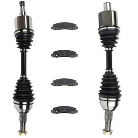 Autodealsparts Aut832654sp01 For Chevrolet Impala 3.5l 2006-2009 4 Brake Ceramic Pads 2 Front Cv Axle Shaft