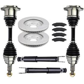 Us52832n26668 Autoparts Union Front Cv Axle Struts Brake Pads And Rotors For Gmc Sierra 1500 4.3l 2005-2006