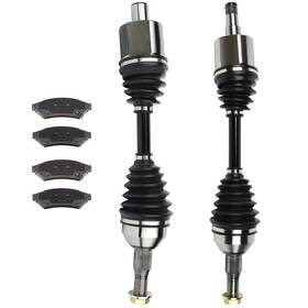 Us56832n23653 Autoparts Union Fits Grand Prix Chevrolet Impala 1998-2009 2 Front Cv Axle& 4 Brake Ceramic Pads