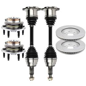 Us74832n58677 Autoparts Union For Chevrolet Silverado 1500 Front Cv Axle Brake Rotors Wheel Bearing Hub