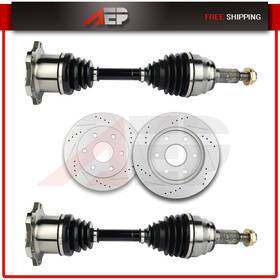 Ap83264101y Autopuppy For Chevrolet Avalanche 1500 5.3l 2002-2006 Front Cv Axle Brake Discs Rotors