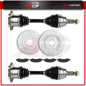 Ap83264201y Autopuppy For Gmc Sierra 1500 4.3l 4.8l 5.3l 2005-06 Front Cv Axle Brake Pads And Rotors
