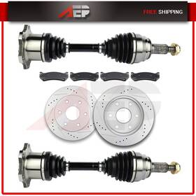 Ap83264301y Autopuppy For Cadillac Escalade Esv 6.0l 2003-2006 Front Cv Axle Brake Pads And Rotors