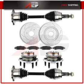 Ap83267801y Autopuppy For Chevrolet Tahoe 2011-2014 Front Cv Axle Brake Pads&rotors Wheel Hub Bearing