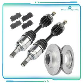 B83263401eu Beurbestparts Front Cv Axle Brake Pads And Rotors For Toyota Tacoma 2.7l 2005-2010