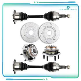 B83267701eu Beurbestparts Front Cv Axle Brake Rotors Wheel Bearing Hub For Gmc Yukon Xl 1500 6.0l 2007-09