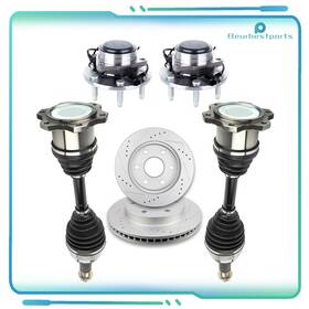 B83268001eu Beurbestparts For 2006-2000 Chevrolet Tahoe 4.8l Front Cv Axle Brake Rotors Wheel Bearing Hub