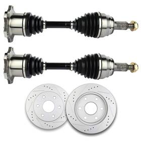 13541493 Book-autoparts 2 Front Brake Discs Rotors Cv Axle Shaft For Chevrolet Tahoe 2000-2001 4.8l