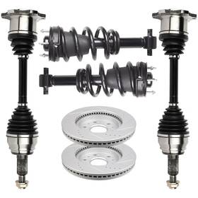 13541498 Book-autoparts Front Side Cv Axle Brake Rotors Complete Struts For Chevrolet Tahoe 2007-2014