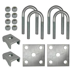 K05-single Brand A.a U Bolt Mounting And Plate Kit For 2 200 Lb Trailer Axle With 1-3/4 Inch Round