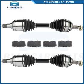 12436923 Byuscarparts Brake Ceramic Pads And Cv Axle For Toyota Tacoma Pre 4.0l 2005-2010 2.7l Front
