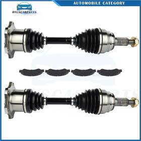 12462600 Byuscarparts Front Brake Ceramic Pads Cv Axle For Chevrolet Silverado 1500 4.8l 2005-2006