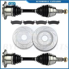 Byuscarparts 12462604 Front Cv Axle Brake Pads And Rotors For 2000-2006 Gmc Yukon Sle 4.8l 6.3l 6.0l