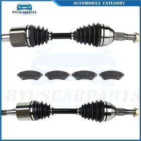 12462728 Byuscarparts Front Cv Axles Brake Ceramic Pads For 2000-2005 Chevrolet Impala 3.8l 3.4l