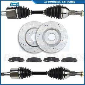 12462729 Byuscarparts Front Cv Axles Brake Pads And Rotors For Chevrolet Impala 3.9l 3.5l 2006-2009